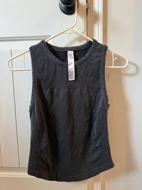 Varley Sleeveless Rib-Panel Tank Top - Charcoal